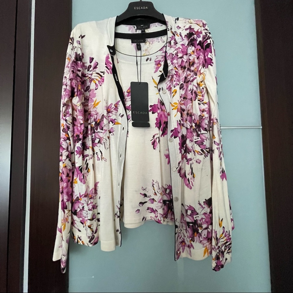 Escada wool cardigan size XL - Picture 2 of 5